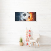 燃え盛りサッカー/サッカーボール装飾用クッション 横断幕 (インサイチュ)