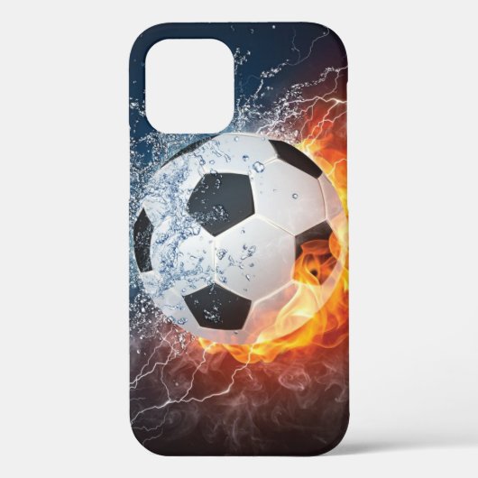 燃え盛りサッカー/サッカーボール装飾用クッション Case-Mate iPhoneケース (裏面)