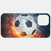 燃え盛りサッカー/サッカーボール装飾用クッション Case-Mate iPhoneケース (裏面 / 右)