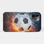 燃え盛りサッカー/サッカーボール装飾用クッション Case-Mate iPhoneケース (裏面(横))