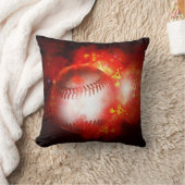 燃え盛り感動的野球 クッション (ブランケット)