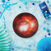 燃え盛り感動的野球 ペーパープレート (パーティー)