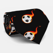 燃え盛るサッカーボール ネクタイ (ロール)