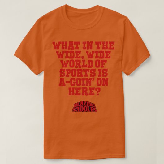 燃え盛るサドルの世界 Tシャツ (デザイン正面)