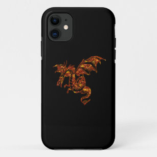 燃え盛るドラゴンオンブラック iPhone 11 ケース