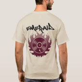 燃え盛るレコードEmerald Tシャツ (裏面)