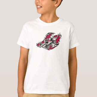燃え盛るレースカーTシャツ Tシャツ
