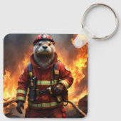 **「燃え盛る勇敢さ:オーター消防士** キーホルダー (裏面)