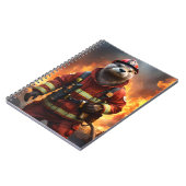 **「燃え盛る勇敢さ：オーター消防士** ノートブック (左側)