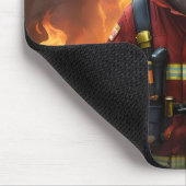 **「燃え盛る勇敢さ：オーター消防士** マウスパッド (コーナー)