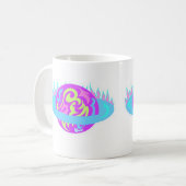 燃え盛る土星！ コーヒーマグカップ (正面左)