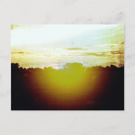 燃え盛る夕日 ポストカード (正面)