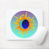 燃え盛る太陽の月 マウスパッド (マウス)