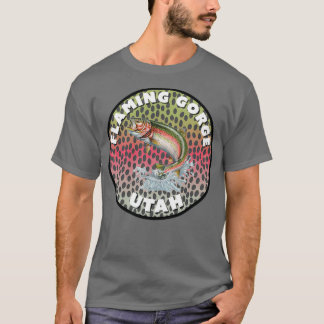 燃え盛る峡谷フライフィッシングUtah T Tシャツ