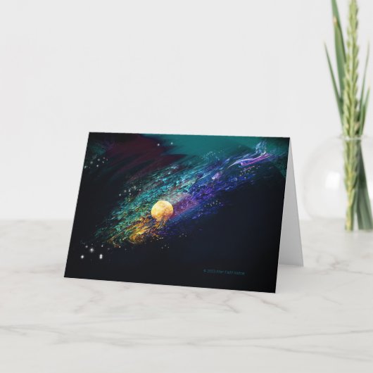 「燃え盛る月#2」発表カード 案内状 (正面)