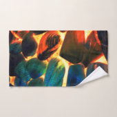 燃え盛る火山性溶岩や火の上に浮かぶ貝殻 バスタオルセット (ハンドタオル)