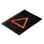 燃え盛る火要素の錬金術シンボル ノートブック (左側)