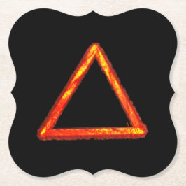 燃え盛る火要素の錬金術シンボル ペーパーコースター