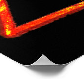 燃え盛る火要素の錬金術シンボル ポスター (角)