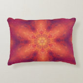 燃え盛る炎のフェニックス燃えるスノーフレーク アクセントクッション (正面)