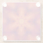 燃え盛る炎のフェニックス燃えるスノーフレーク ガラスコースター (裏面)