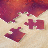 燃え盛る炎のフェニックス燃えるスノーフレーク ジグソーパズル (側面)