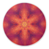 燃え盛る炎のフェニックス燃えるスノーフレーク セラミックノブ (正面)