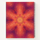 燃え盛る炎のフェニックス燃えるスノーフレーク ノートブック (裏面)