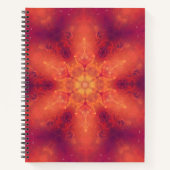 燃え盛る炎のフェニックス燃えるスノーフレーク ノートブック (正面)