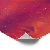 燃え盛る炎のフェニックス燃えるスノーフレーク ポスター (角)