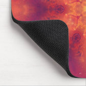 燃え盛る炎のフェニックス燃えるスノーフレーク マウスパッド (コーナー)