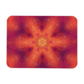 燃え盛る炎のフェニックス燃えるスノーフレーク マグネット (横)