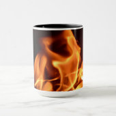 燃え盛る炎 燃え上がる炎 熱ければ熱いほど良い マグカップ (中央)