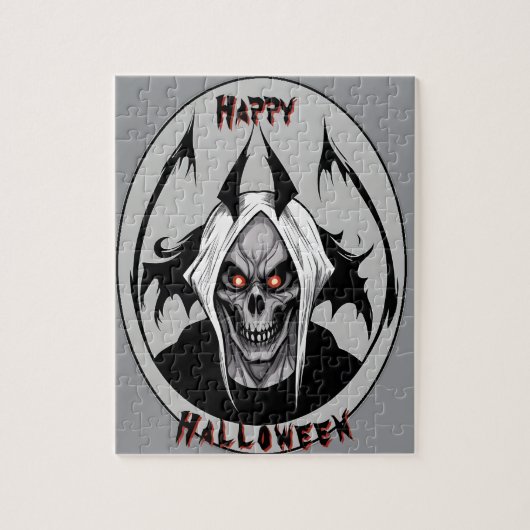 燃え盛る目ジグソーパズルの死神 ジグソーパズル (縦)