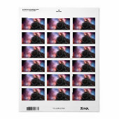 燃え盛る貨物列車 ラベル (フルシート)