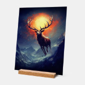 燃え盛る走火からマウンテンバック アクリルサイン (傾斜)