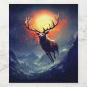 燃え盛る走火からマウンテンバック ワインラベル (シングルラベル)