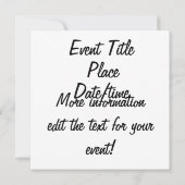 燃え盛る6月 招待状 (裏面)