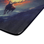 燃え盛走る火ガラスからマウンテンバック カッティングボード (角)