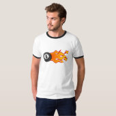 燃え立つこと8つの球のTシャツ Tシャツ (正面フル)
