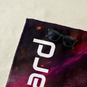 燃え立つエレキギター ビーチタオル (インサイチュ)