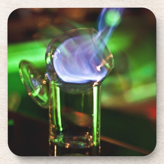 燃え立つSambucaのコルクのコースター コースター (正面)