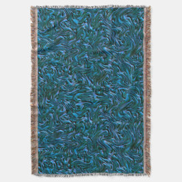 燃え素朴たカデットブルーのテクスチャ付き壁 スローブランケット