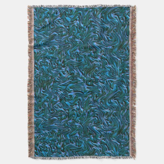燃え素朴たカデットブルーのテクスチャ付き壁 スローブランケット (正面縦)