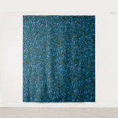 燃え素朴たカデットブルーのテクスチャ付き壁 タペストリー (正面)