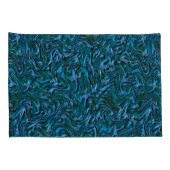 燃え素朴たカデットブルーのテクスチャ付き壁 枕カバー (裏面-右)