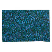 燃え素朴たカデットブルーのテクスチャ付き壁 枕カバー (正面右)