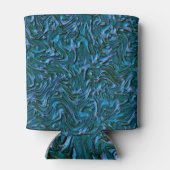 燃え素朴たカデットブルーのテクスチャ付き壁 缶クーラー (裏面)