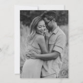 燃え結婚たオレンジ色の写真のエレガントズ 招待状 (裏面)