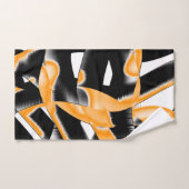 燃え風変わりたテープのメドレー、オレンジ色の白いスクラッチ バスタオルセット (ハンドタオル)